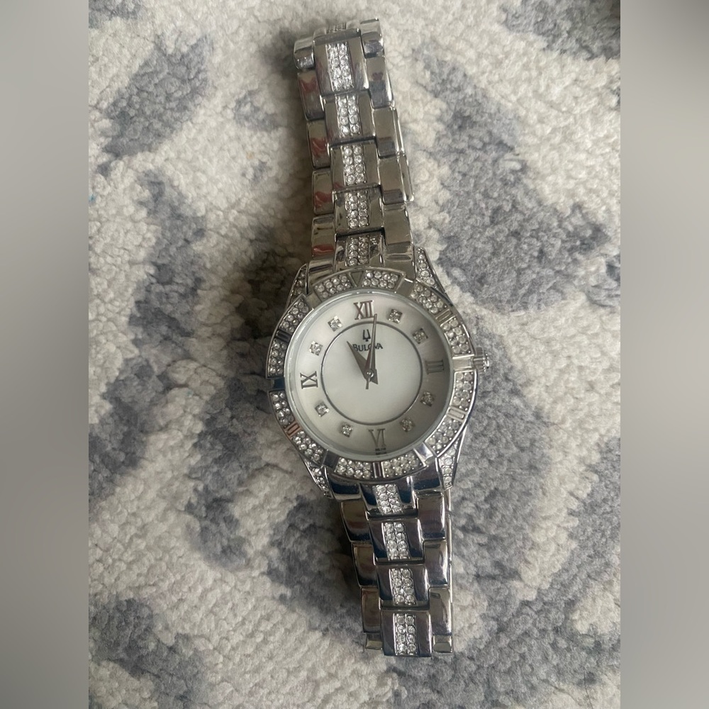 Bulova silver watch
